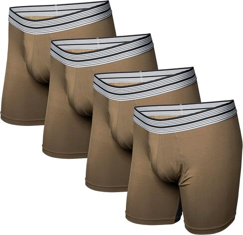 Mr. Davis Men's 4 Pack Standard Cut Boxer Brief Underwear in Kuwait