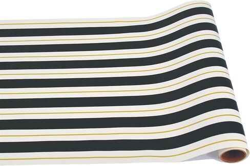 Disposable Marigold Striped Table Runner - Paper Table Runner Roll for Parties or Weddings - American Made in Saudi Arabia