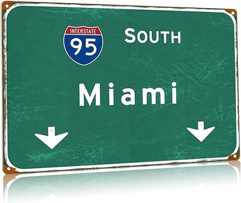East Chicago Loop Interstate 94 Road Sign Highway Direction Metal Sign Vintage Bar Club Cafe Wall Decor Restaurant Bedroom Iron Plaques Gift 8x12 Inches in Saudi Arabia