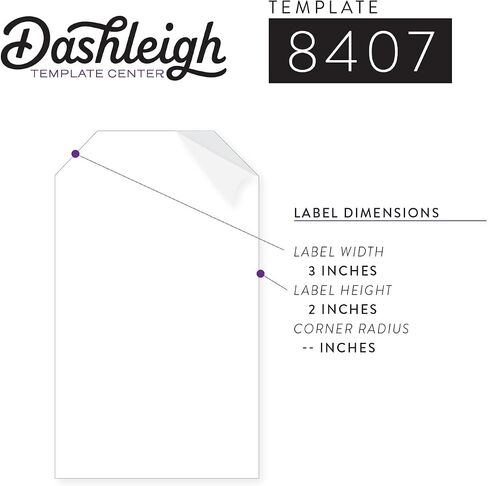 60 Hang Tag Sheet Labels, 3 x 1.75 Inches, for Gifts or Packaging, Kraft Brown for Inkjet or Laser Printers in Saudi Arabia