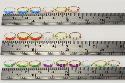 Triple Opal Stone 22 Gauge 925 Sterling Silver Hoop Nose Birecing Ring Jewelry Jewelry in Saudi Arabia