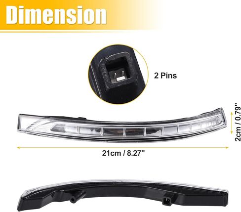 UXCELL CAR LED NO.876143W100 عرض الجانب الخلفي اليسرى مرآة الإشارة مؤشر ضوء العنبر ل KIA Sportage III SL 2010-2015 in Saudi Arabia