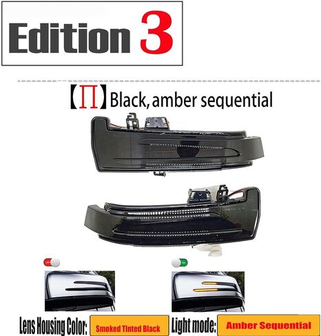 2pcs انعطاف ضوء الإشارة لـ 09-16 Mercedes-Benz E Class W212 W207 FIT E200 E220 E230 E240 E270 E280 E300 E320 E400 E500 E63 2009 2010 2012 2013 2015 2015 2015 MIRROR Switchback Dynamic White White in Kuwait