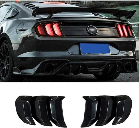 6pcs Rear Side Black Carbon Fiber Grain Light Trim Cover Lamp Tail Guard for Ford for Mustang 2018-2023 901-42919 in Saudi Arabia
