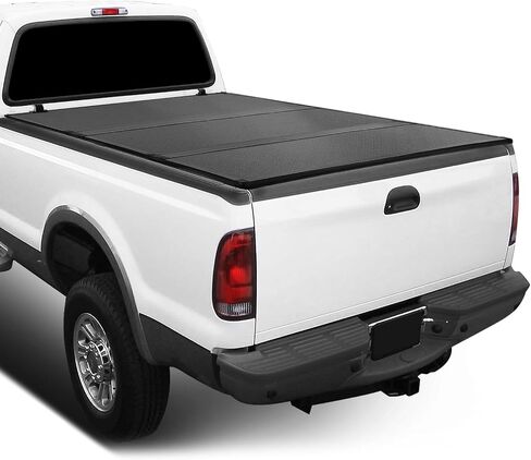 Auto Dynasty Soft Roll-up Truck Bed Tonneau Cover Compatible with 1999-2016 Ford F-250 F-350 F-450 Super Duty 6.5Ft/78Inch Fleetside Bed, Fits Dually Models, Matte Black Soft Vinyl Top in Saudi Arabia