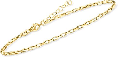 Pure Collection by Ross-Simons Italian 18kt Gold Vermeil Box-Chain Anklet. 9 inches in Saudi Arabia