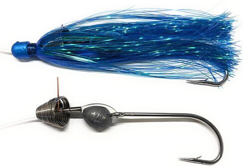 Ballyhoo Rig with Mylar Skirt. Tuna, Wahoo, Mahi Saltwater Fishing Lure. 7/0 Hook 150lb Mono. Offshore Fishing Ballyhoo trolling Lures in Saudi Arabia