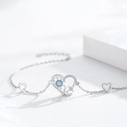 أساور الكاحل متعددة الألوان Medwise 925 Sterling Silver مرساة المجوهرات قابلة للتعديل في Anclet Summer Beach المجوهرات لابنة المرأة أمي أمي 2025 هدايا التخرج من أجلها in Saudi Arabia