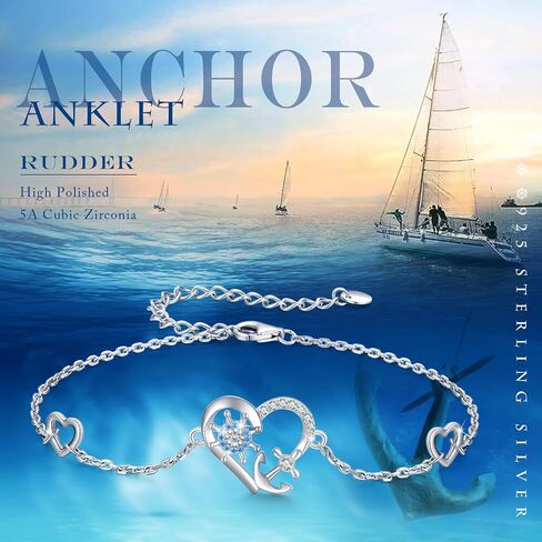 أساور الكاحل متعددة الألوان Medwise 925 Sterling Silver مرساة المجوهرات قابلة للتعديل في Anclet Summer Beach المجوهرات لابنة المرأة أمي أمي 2025 هدايا التخرج من أجلها in Saudi Arabia