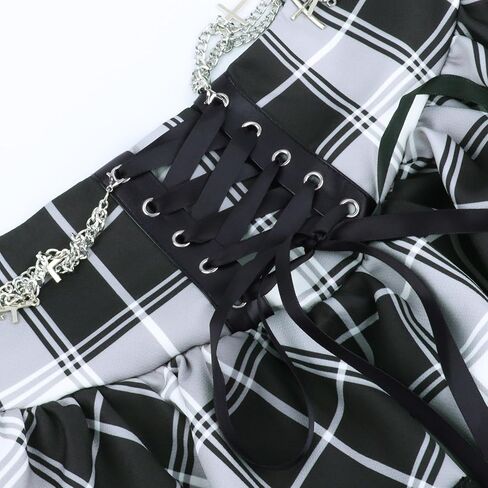 Tsmnzmu Womens Gothic Mini Traints High Weist Punk Grunge Traints Harajuku Lolita Skirt Mall Goth Emo Skirt in Saudi Arabia
