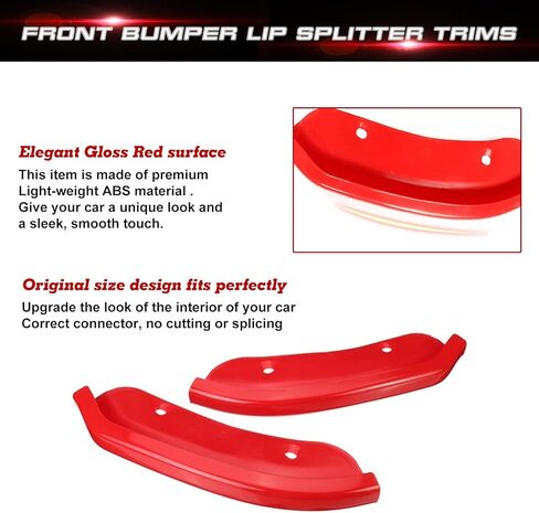 X Xotic Tech 2x Front Lip Splitter Spoiliter Spoilters Protector Corner Edge Guard Cover Trim متوافق مع Dodge Challenger SRT و R/T Scat Pack 2015-2024 و R/T و GT 2019-2024 (غير مناسب R/T Plus ، SXT) Pink) in Kuwait
