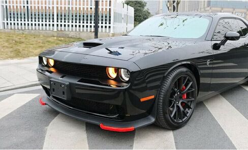 X Xotic Tech 2x Front Lip Splitter Spoiliter Spoilters Protector Corner Edge Guard Cover Trim متوافق مع Dodge Challenger SRT و R/T Scat Pack 2015-2024 و R/T و GT 2019-2024 (غير مناسب R/T Plus ، SXT) Pink) in Kuwait