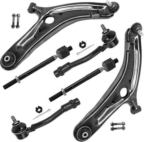 Detroit Axle - 6pc infens infensive kit for 2012-2013 Kia Soul [مع انتقال أوتوماتيكي] ، و 2 أذرع تحكم منخفضة مع مفاصل الكرة 4 قضبان ربط داخلية وخارجية in Saudi Arabia