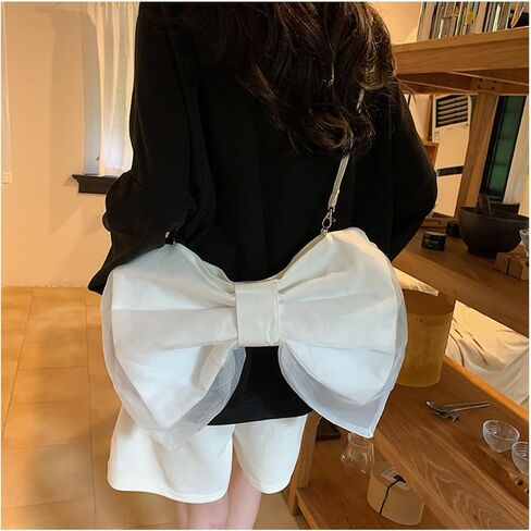 Kawaii Bow-shaped Crossbody Bag Bow Shoulder Bag for Women Cute Bowknot Purse Handbag Aesthetic Y2k Accessories in Saudi Arabia