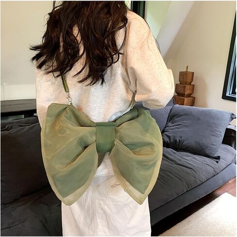 Kawaii Bow-shaped Crossbody Bag Bow Shoulder Bag for Women Cute Bowknot Purse Handbag Aesthetic Y2k Accessories in Saudi Arabia