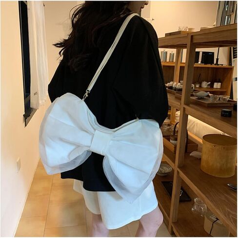 Kawaii Bow-shaped Crossbody Bag Bow Shoulder Bag for Women Cute Bowknot Purse Handbag Aesthetic Y2k Accessories in Saudi Arabia