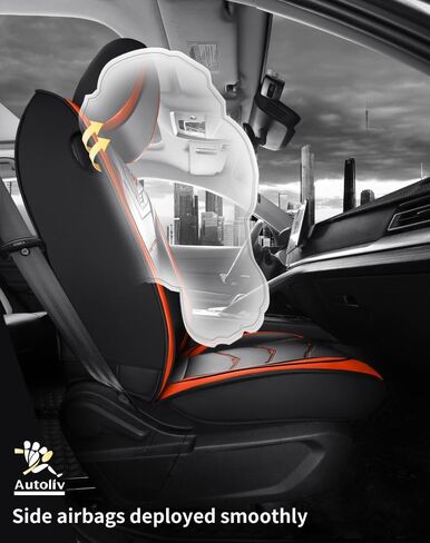 BGYFOU Fashion PU Breathable Leather car seat Cover 5-Seater Universal fit (Black-Rose red) in Kuwait
