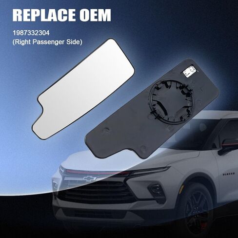 Driver Side Towing Mirror Glass for 2019-2024 Chevrolet Silverado & GMC Sierra 1500/2500/3500 HD | Convex Lower Replacement Glass with Anti-UV Coating | OEM Fit DL3Z-17K707-A in Kuwait