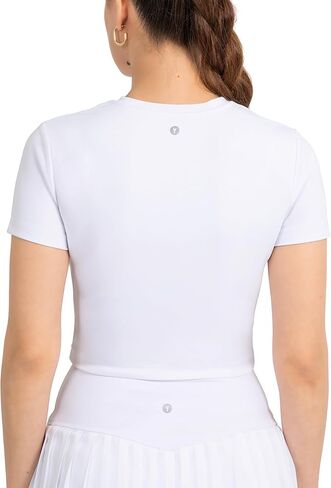 YITTY Active Women's Ultraluxe Essential Crop Tee, Athleisure, 4-Way-Stretch in Saudi Arabia