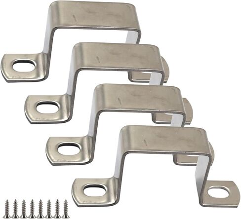 6Pcs M20x20 304 Stainless Steel Square Tube Clamps Clips U Pipe Hose Clamps Buckle U Brackets Saddle Clamps in Kuwait