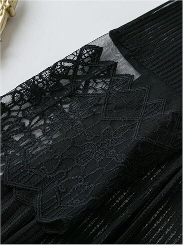 Women's Plus Size Lace Long Sleeve Jacket Lightweight Sheer Open Neck Outerwear in Saudi Arabia