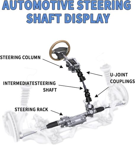 1" 48 Spline X 3/4" DD Black Single Steering Shaft Universal U Joint Coupling 3-3/4" Overall Length in Saudi Arabia