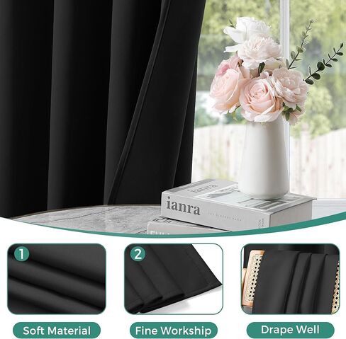 Portable Blackout Curtain, No Drill Window Curtain Panels, Easy Install Blackout Window Cover, Bathroom Curtains, Light Blocking Curtains (Gray, 29" W x 30" L(Pack of 2)) in Saudi Arabia
