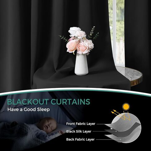 Portable Blackout Curtain, No Drill Window Curtain Panels, Easy Install Blackout Window Cover, Bathroom Curtains, Light Blocking Curtains (Gray, 29" W x 30" L(Pack of 2)) in Saudi Arabia