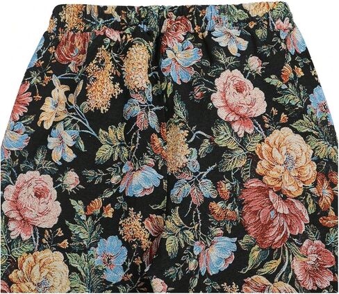 Men's Vintage Floral Jacquard Bermuda Shorts Drawstring Waist Summer Vacation Casual Shorts with Pockets in Saudi Arabia