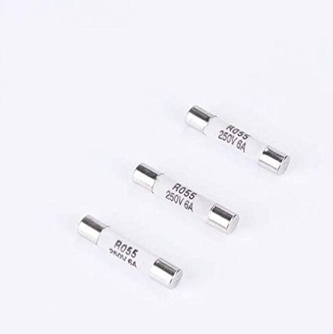 100 Pcs R055 Ceramic Fuse Tube 250V 5x25mm 0.5A/1A/2A/3A/4A/5A/6A/10A/15A/16A/20A (6A) in Saudi Arabia