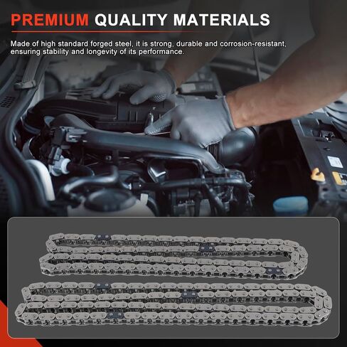 GM 2.4L Engine Rebuild Overhaul Kit w/Timing Chain VVT & Rods Fit for Chevrolet Buick GMC Saturn Pontiac, Replace 12654958 12609858 HS54874HS in Saudi Arabia