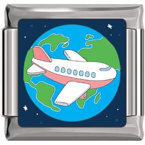 Airplane Flying Around The World Italian Charm in Kuwait