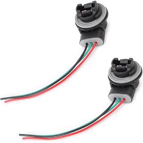 3157 Brake Light Socket, Brake Light Pre-Wired Harness Socket Connector, Turn Signal Light Tail Light Bulb Base Wire Harness Socket Adapter, for Most Cars Bulb Assembly (Multicolored) in Kuwait