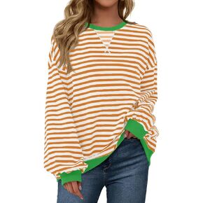 فيسويو نساء من النوع الثقيل ذو الحجم الكبير من النوع الثقيل بلون بلوك طاقم طاقم طويل الأكمام قميص فضفاضة فضفاضة سحب غير رسمية من ملابس y2k in Kuwait