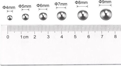 uxcell 100pcs 9mm 201 Stainless Steel Bearing Balls G200 Precision in Saudi Arabia