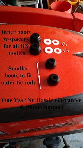 Kubota BX,GR Poly Inner & Outer tie Rod Boots, bushings Upgrade 100% USA not China 1 yr Warranty in Saudi Arabia