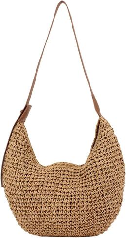 حقيبة Crossbody Straw Crescent For Women 2025 Summer Beach Loved Conder Prest in Saudi Arabia