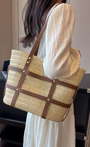 حقيبة Crossbody Straw Crescent For Women 2025 Summer Beach Loved Conder Prest in Kuwait