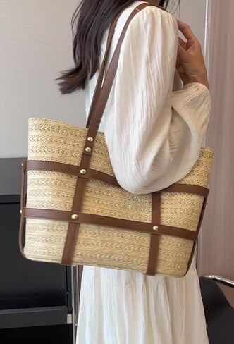 حقيبة Crossbody Straw Crescent For Women 2025 Summer Beach Loved Conder Prest in Kuwait