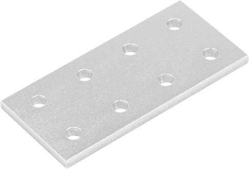 10 Pcs Flat Joining Plates for 2020 T-Slot Aluminum Profile, 8 Hole Rectangular Straight Plate, Silver in Kuwait