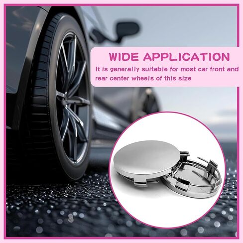 Pack-4 Car Wheel Center Hubcap ، ABS البلاستيك الصلب حافة ثابتة ماء مقاومة للماء غطاء واقي من منحني العجلة ، ملحق الإطارات البديلة ، ملاءمة عالمية لمعظم السيارات (أسود) in Saudi Arabia