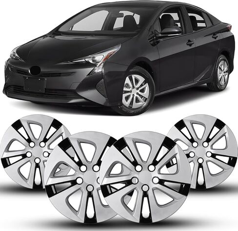 Winjet 15 "Hubcaps Wheel Covers تتوافق مع Toyota Prius 2010-2015 [2010 2011 2012 2013 2014 2015 Toyota Prius] تغطي العجلات 15 بوصة مجموعة من 4 (15 بوصة ، ورنيش) in Saudi Arabia