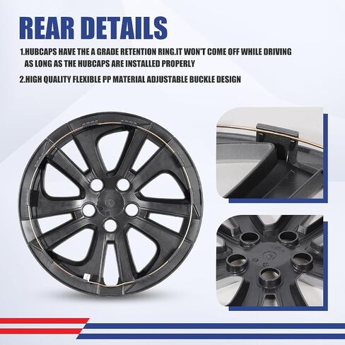 Winjet 15 "Hubcaps Wheel Covers تتوافق مع Toyota Prius 2010-2015 [2010 2011 2012 2013 2014 2015 Toyota Prius] تغطي العجلات 15 بوصة مجموعة من 4 (15 بوصة ، ورنيش) in Saudi Arabia