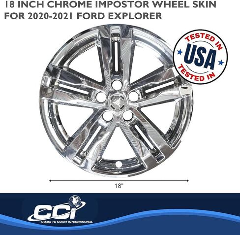 Coast to Coast 18 " - 5 متحدث ، جلود العجلات المفاجئة - IMP449X/BLK (Fits Ford Explorer [2020-2024] ، Black) in Kuwait
