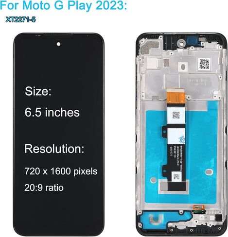 LCD Screen Replacement for Motorola Moto G Play 2021 6.5inch XT2093 xt2093-3 XT2093-6 XT2093-7 Assembly LCD Display Touch Screen Digitizer with Repair Tools Kit in Saudi Arabia