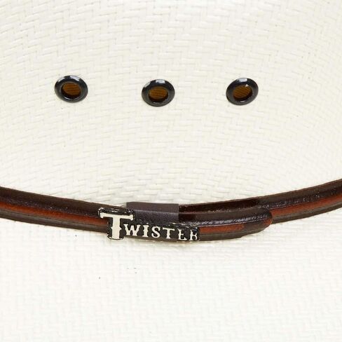 M+F Foot and Headwear Twister 5X Natural 4" Brim with Eyelets Straw Cowboy Hat in Saudi Arabia
