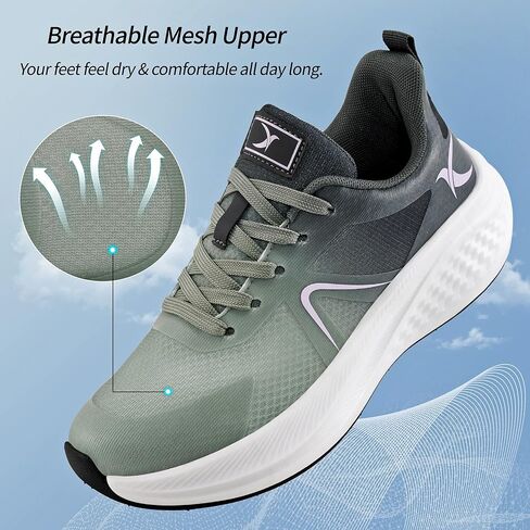 HARENCE Running Shoes for Women Sneakers: Comfortable Breathable Non Slip Athletic Lightweight Walking Tennis Shoes for Gym Workout Cross Training in Kuwait