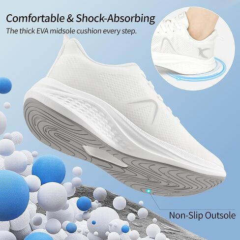 HARENCE Running Shoes for Women Sneakers: Comfortable Breathable Non Slip Athletic Lightweight Walking Tennis Shoes for Gym Workout Cross Training in Saudi Arabia
