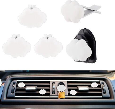 Olycraft 5pcs Star Heart Gemstone Car Vent Clips Natural Stone Air Vent Clips Quartz Crystals Cars Clips Moon Stones Accessories مع سلك نحاسي للسيارات Air Ventory - 5 أنماط in Saudi Arabia