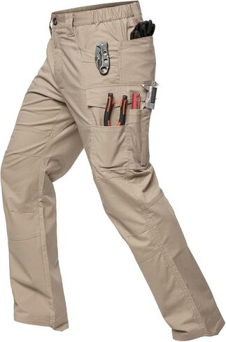 Mansdour Men's Ripstop Stretch Work Bants خفيفة الوزن مقاومة للماء سروال البضائع in Kuwait